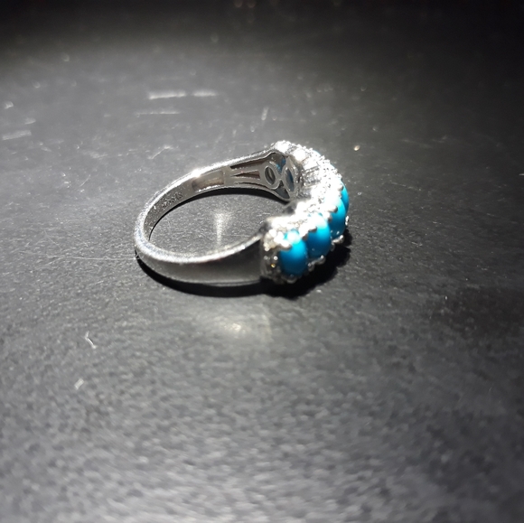 Natural Sleeping Beauty Turquoise Ring l10 - Picture 2 of 4